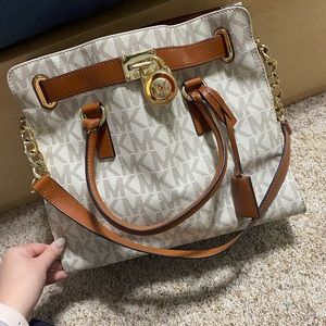 White logo Michael Kors Purse